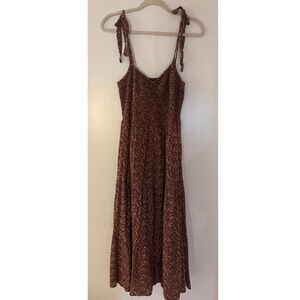 Madewell Lucie Tie-Strap Tiered Midi Dress in Florentine Floral - Size L